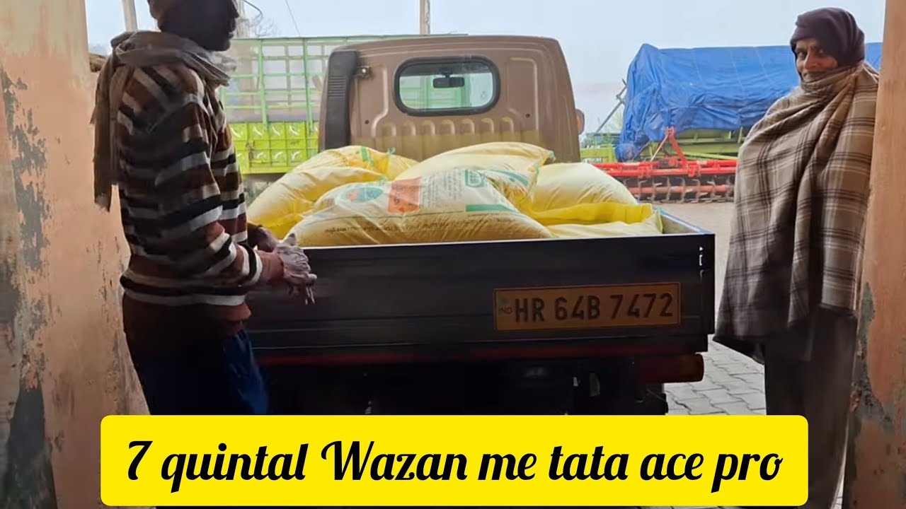 New tata ace pro bi-fuel!!aaj lekr aye uriya kheto k liye !!15 bags 45 kg weight 💪 👌 😋 😅 #automobile