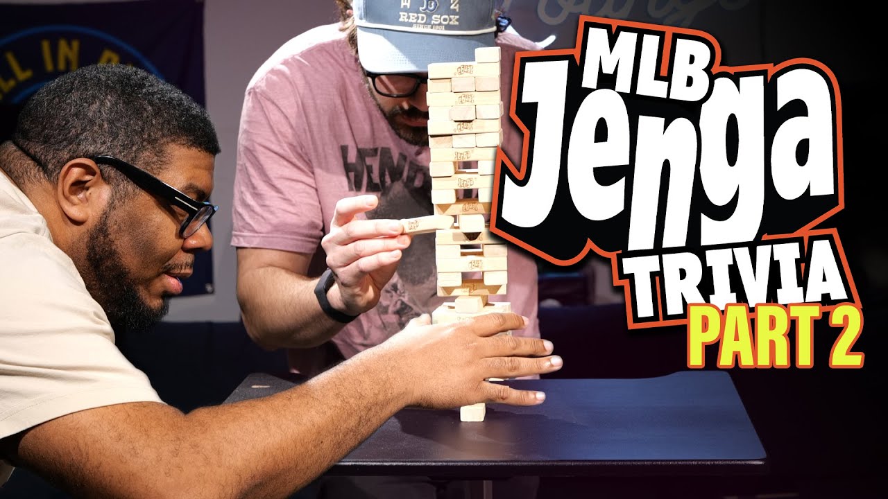 Who will make the tower fall?! | MLB Jenga Trivia pt: 2