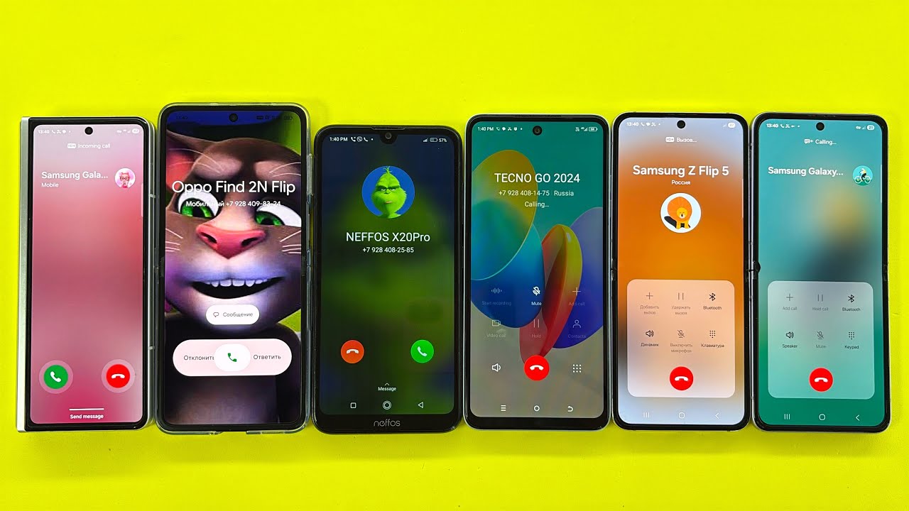 Madness Incoming + Outgoing Call Samsung Z Flip5, Z Flip3, Z Fold3, OPPO Flip, Neffos X20, Honor X8