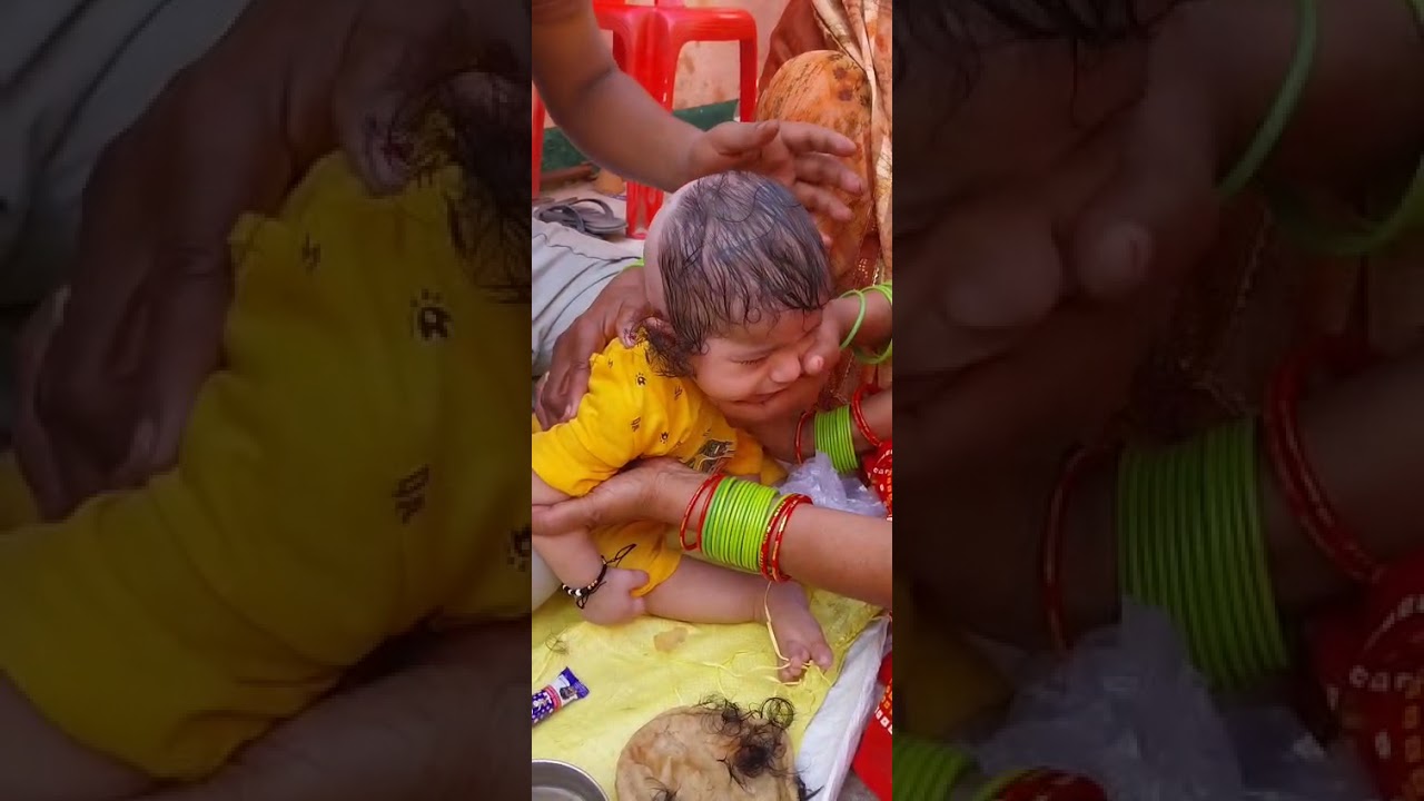 मेरी बिटिया का मुंडन 😄😄😄😃😃🤣