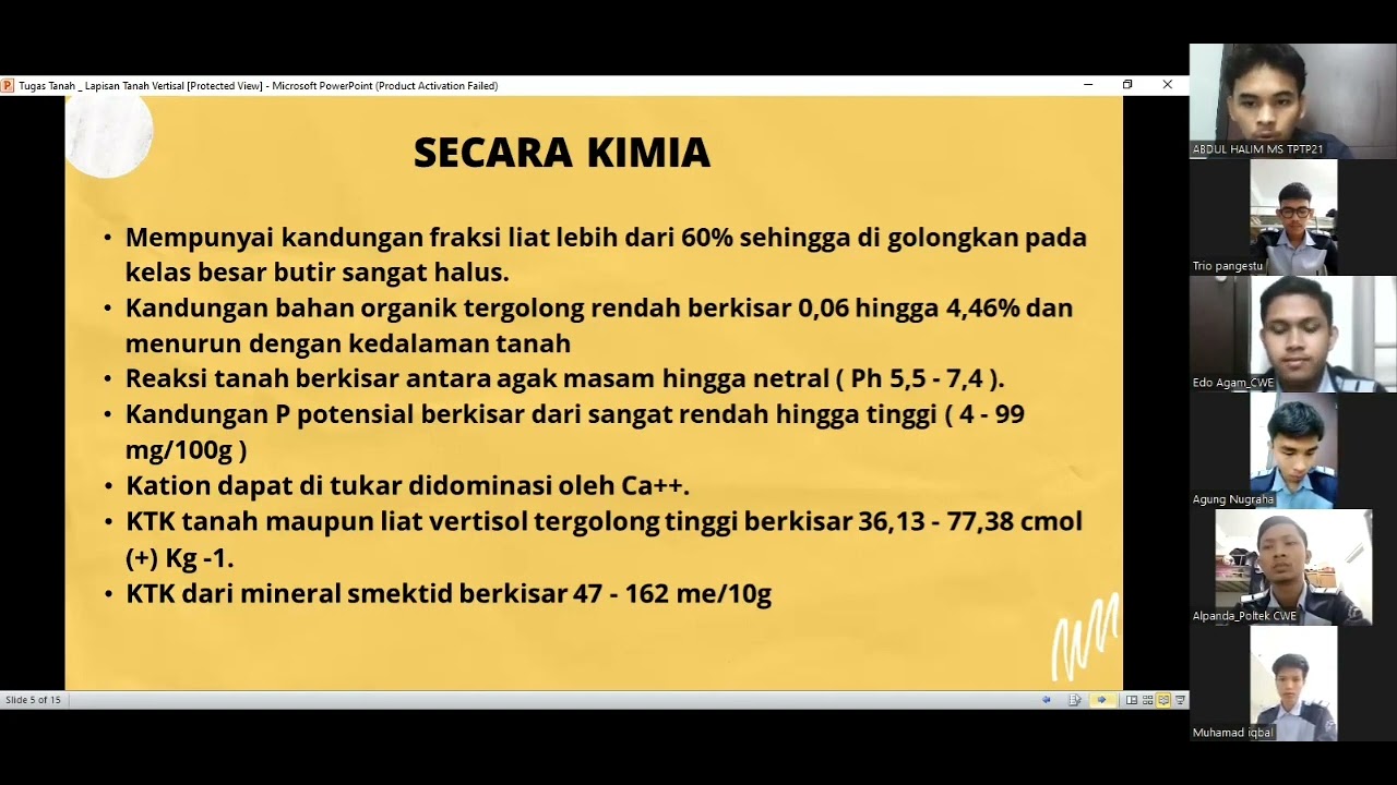 Penjelasan jenis & karakteristik tanah vertisol oleh kelompok 2