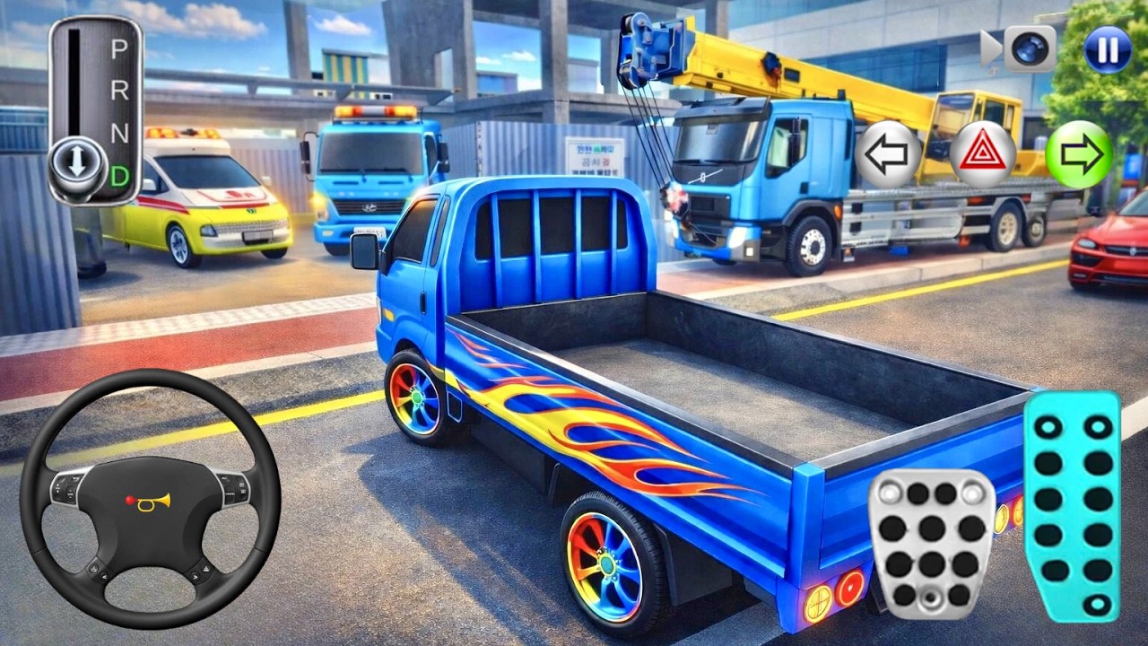 New Blue Kia pickup Truck in Construction Site - 3D Driving Class -Android Car Gameplay2026