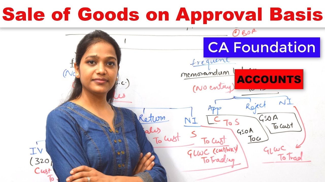 Sales of Goods on Approval Basis ll Accounts ll CA Foundation ll CA Anushri Agrawal