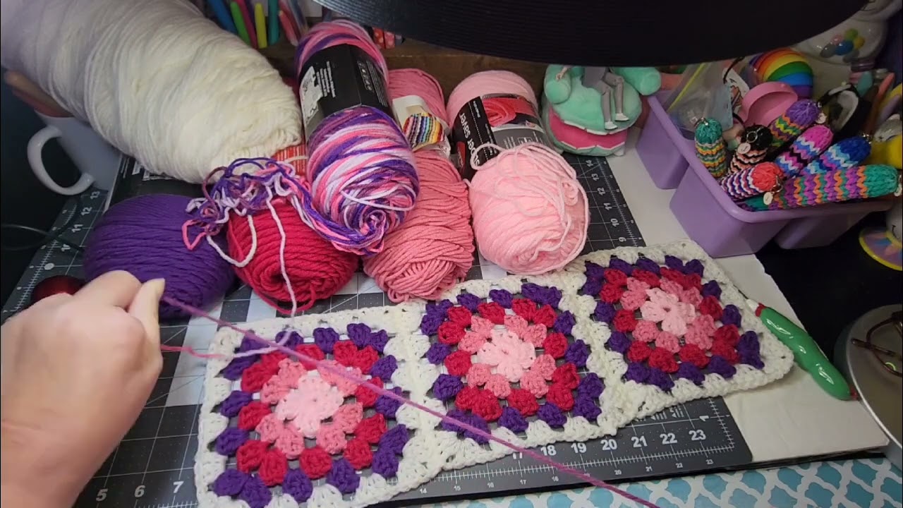 Crochet *Q&A * Rectangle Granny Blanket * Valentine Blanket *Crochet and Chat *