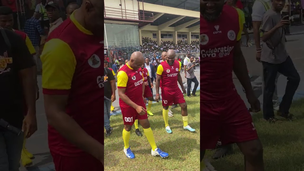 Governor Seyi Makinde hits the pitch to celebrate Oyo State at 50! ⚽🎉#OyoAt50 #SeyiMakinde