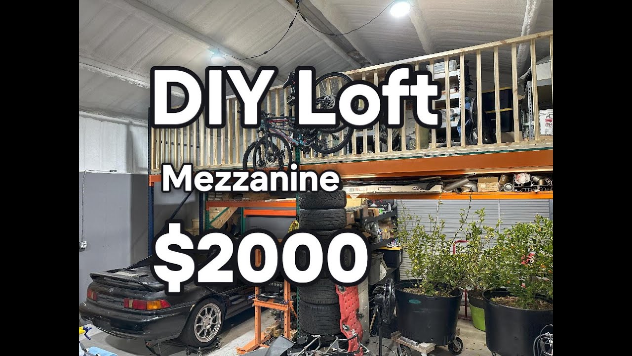 Budget Build Shop Loft Mezzanine with Pallet Racking in Garage - DIY