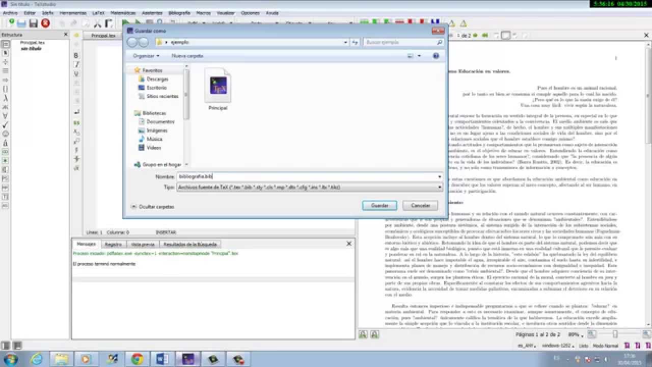 Como generar citas y referencias bibliograficas en Texstudio
