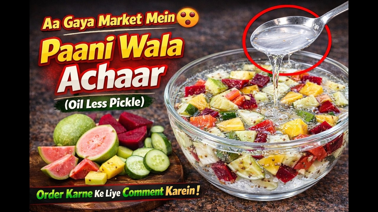 Oil less pickel.( Paani vala achaaar)