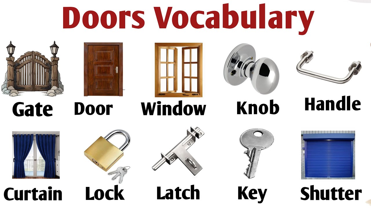 Vocabulary Words Related to Doors, Openings & Entryways | Gate ,Doors, Window