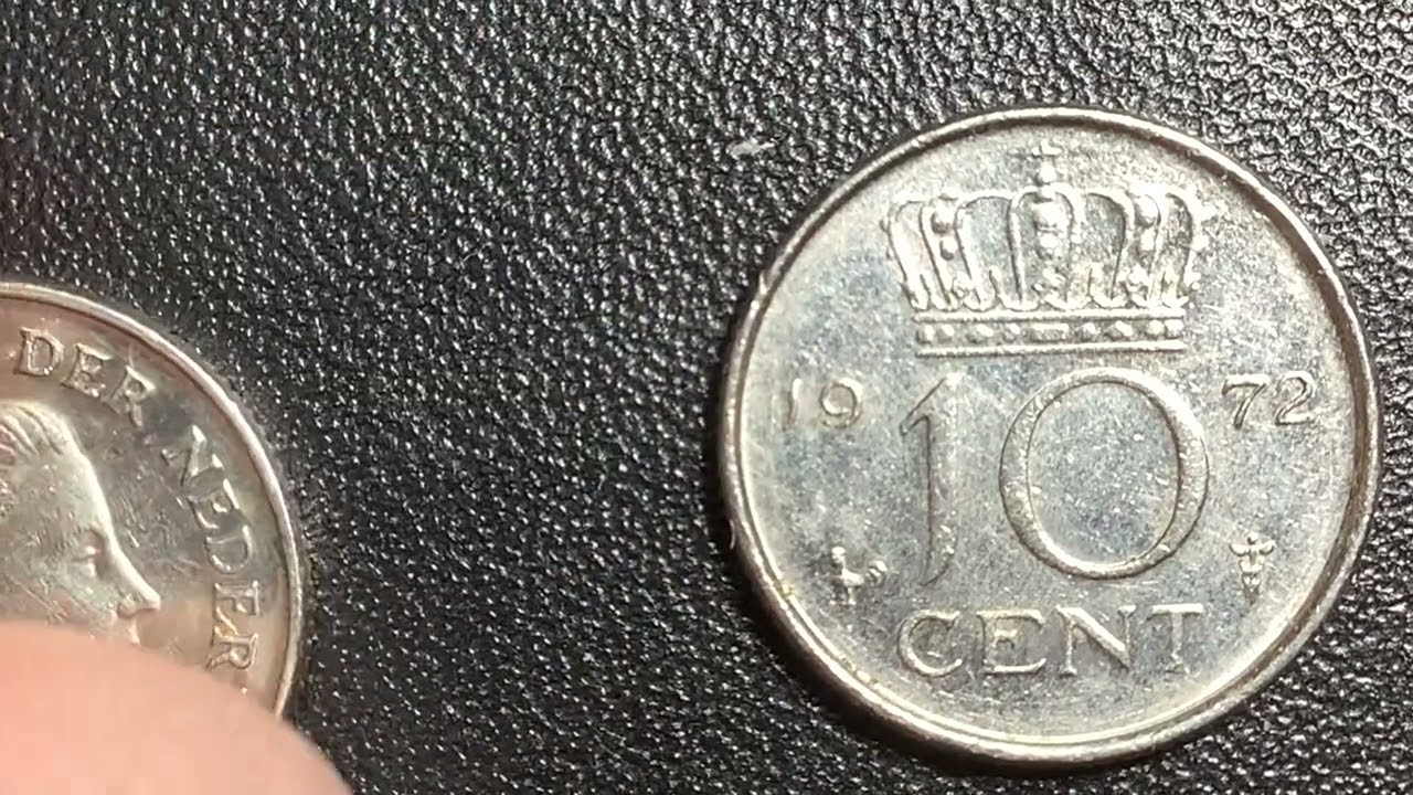 1972  Netherlands old coin 10 cents