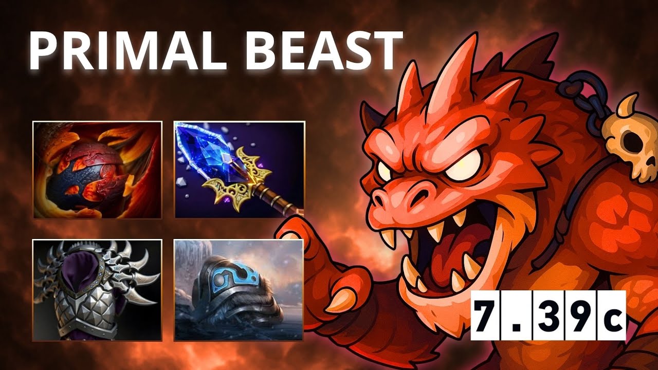 Герой с нереальным уроном! Мид праймал от топ 500! | Primal Beast mid