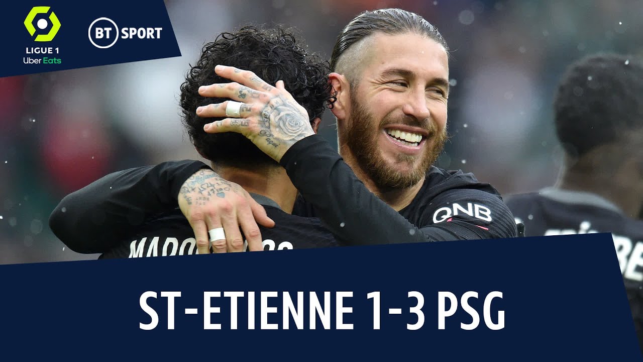 St-Etienne vs PSG (1-3) | Messi bags a hat-trick of assists as Ramos wins debut | Ligue 1 Highlights