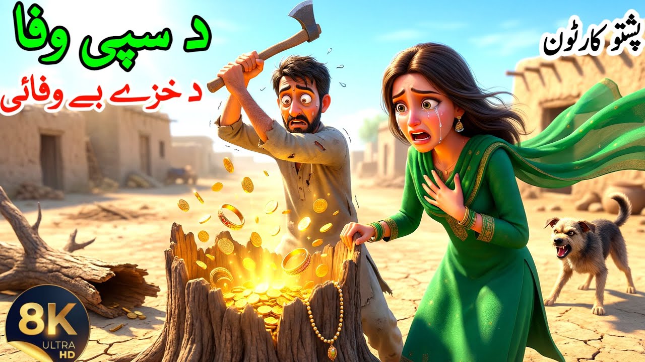 د خزے بے وفائی او د سپی وفا | Pashto Cartoon | A Wife’s Betrayal, A Dog’s Loyalty