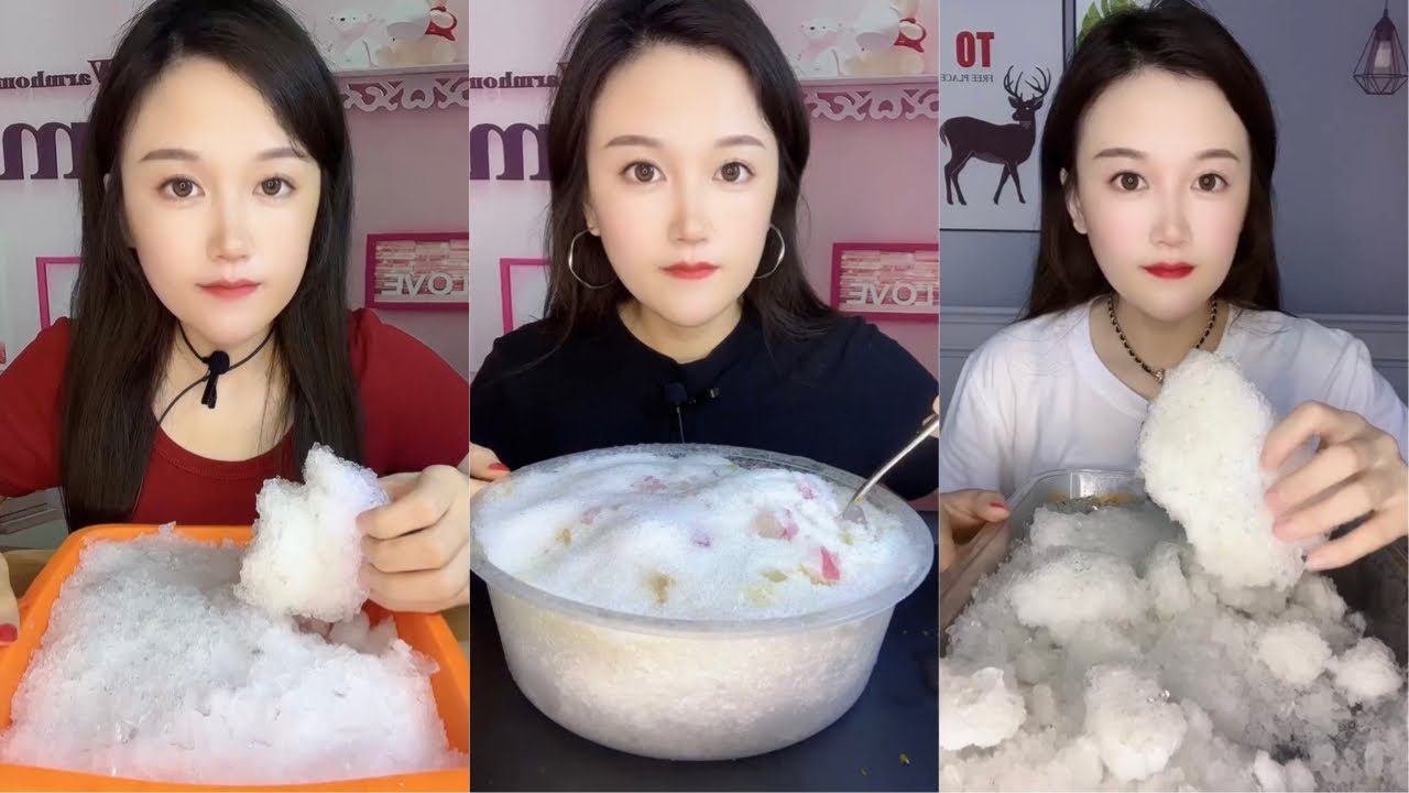 White Ice Eating ASMR | Crushed Ice | Ice Eating