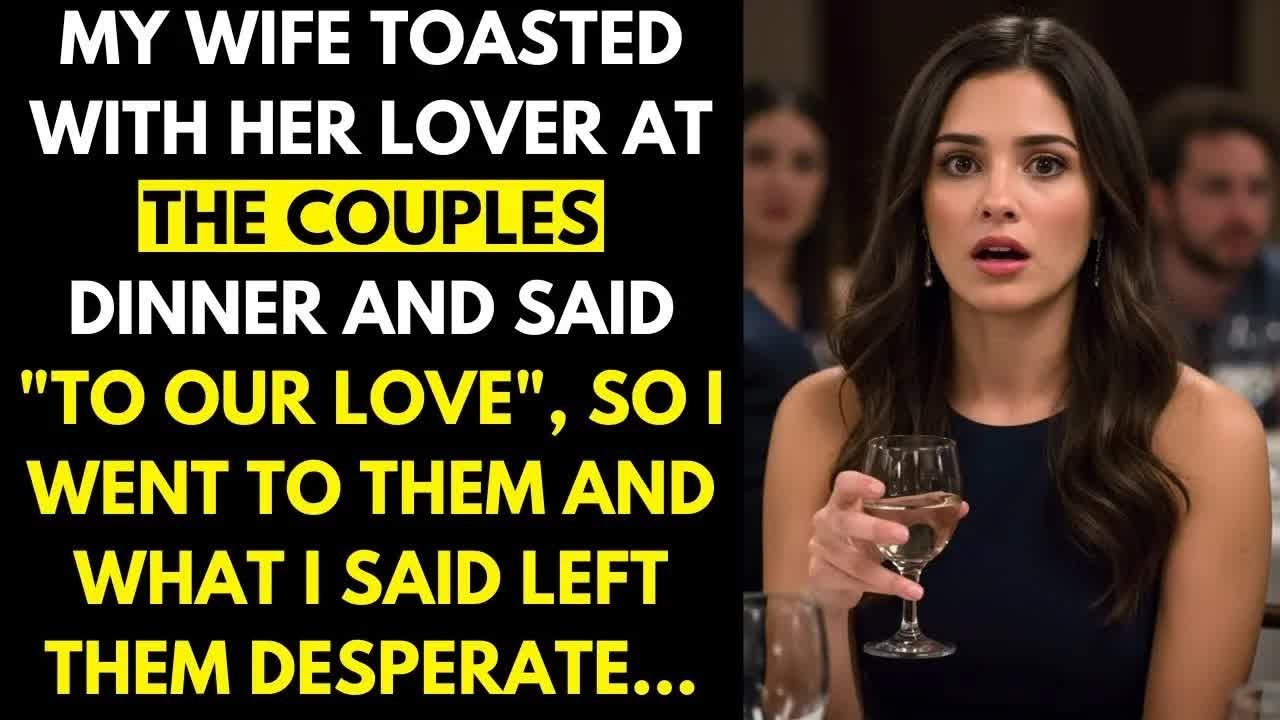 My wife toasted with her lover at the couples dinner and said ＂to our love＂ then I went to them