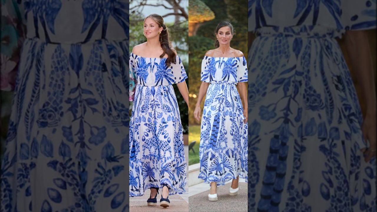 Princess Leonor & Queen Letizia Twin in Elegant Dresses &ndash; A Royal Style Moment!