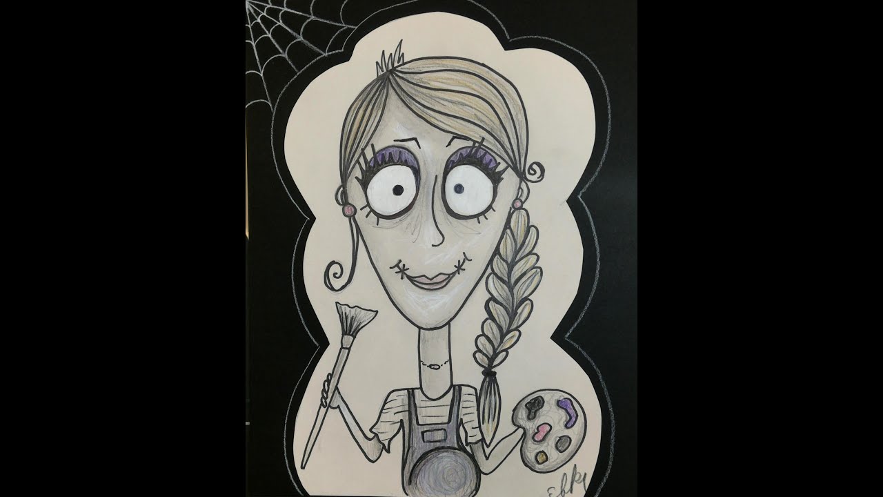 Tim Burton Self Portrait 8th Grade