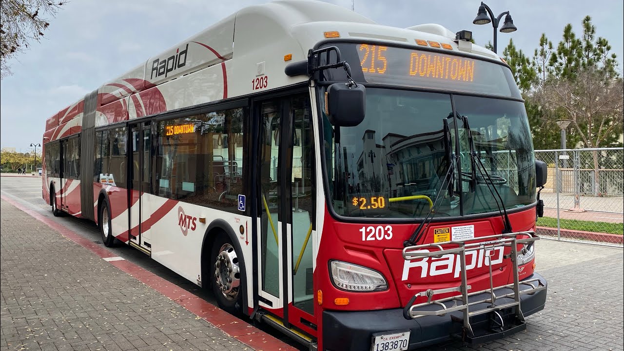 San Diego Metropolitan Transit System 2013 New Flyer XN60 #1203