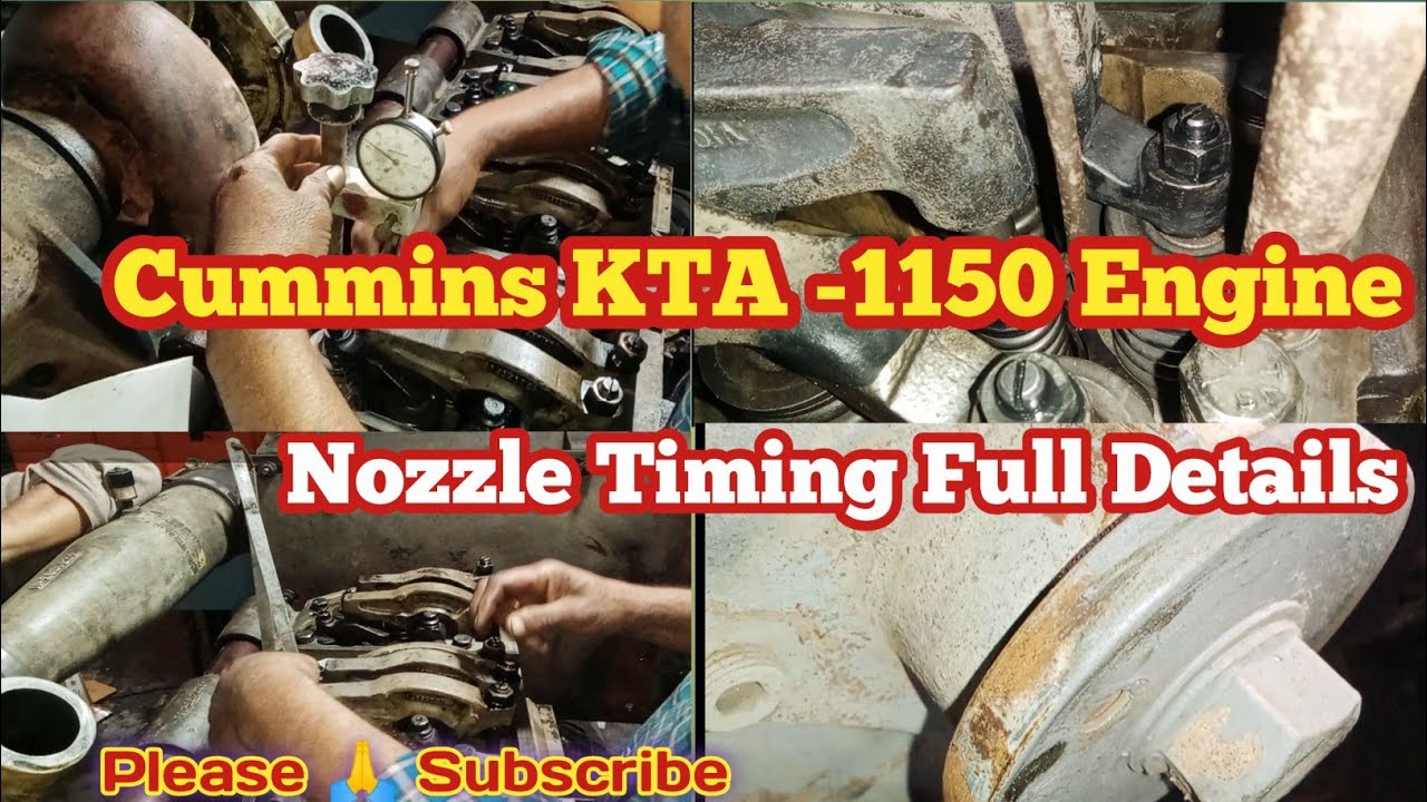 Cummins KTA Model Engine Nozzle Timing and Top Overhaul Full Details (part 2).