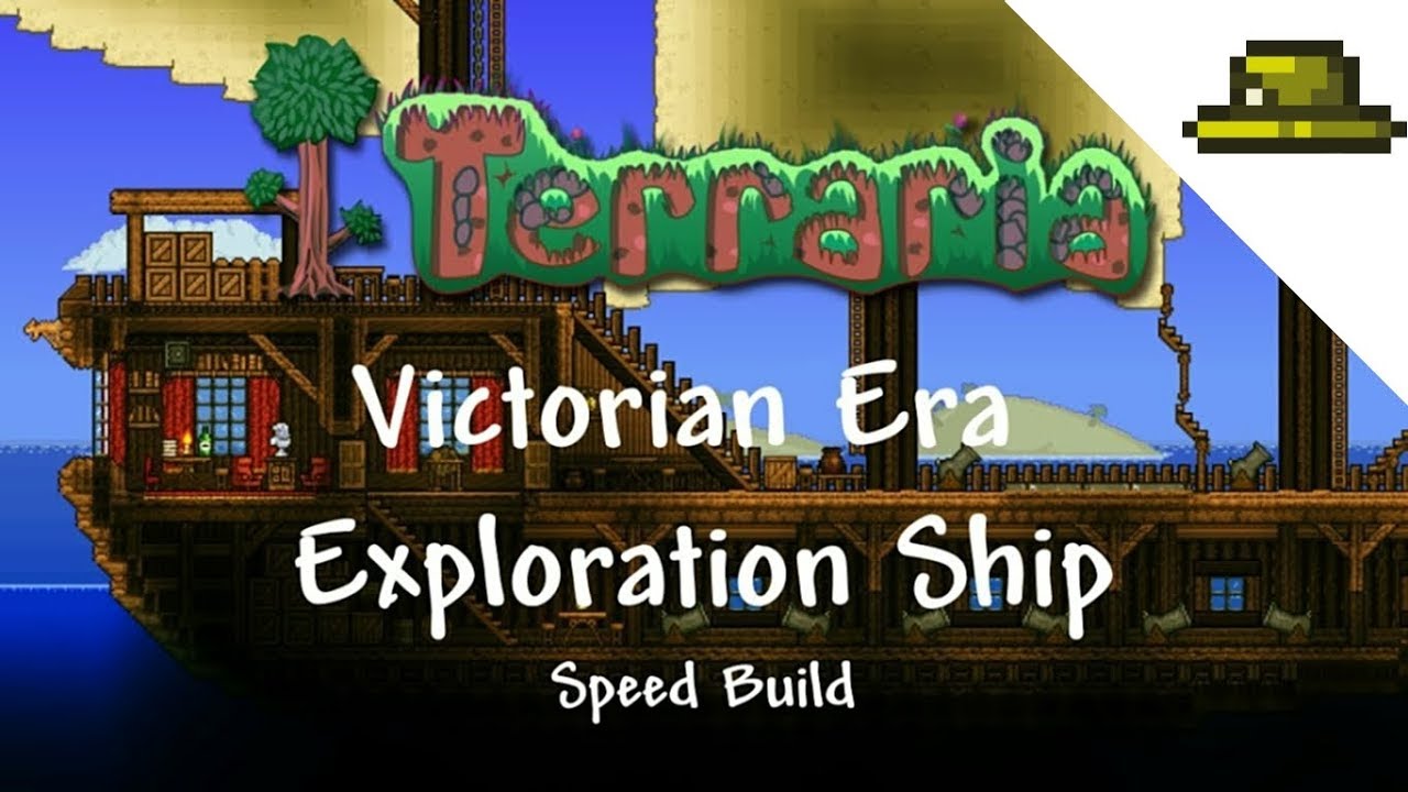 Terraria: Victorian Era Exploration Ship Speed Build/Timelapse