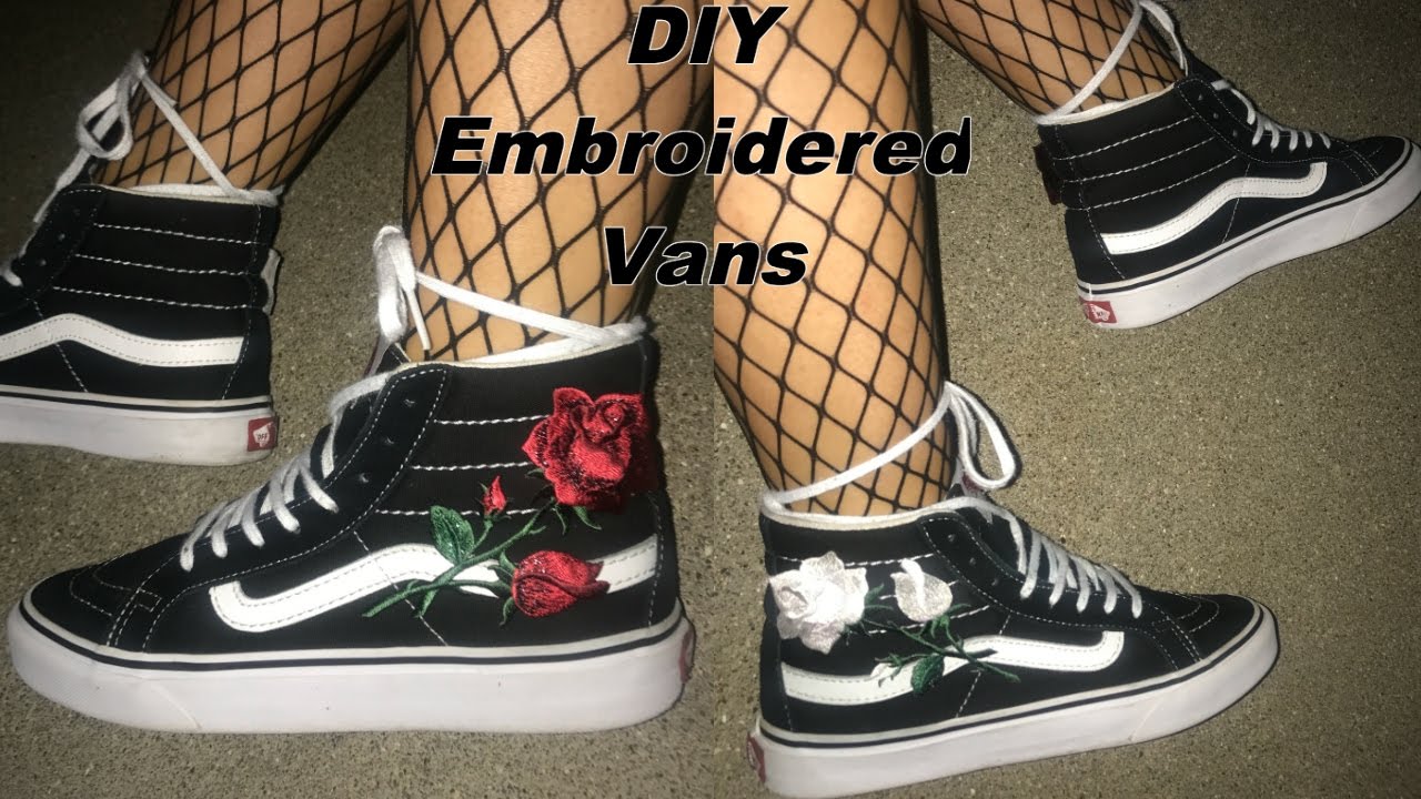 DIY EMBROIDERED VANS | Tumblr & Instagram Inspired