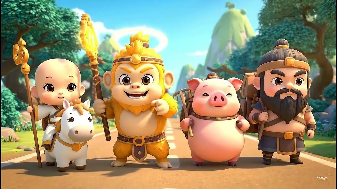 Journey to the West in 3D Chibi Pixar Style ✨ | Sun Wukong & Friends