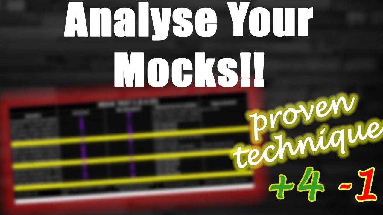 PROVEN TECHNIQUE TO ANALYSE MOCK TESTS| JEE STRATEGY| JEE 2024| JEE2025