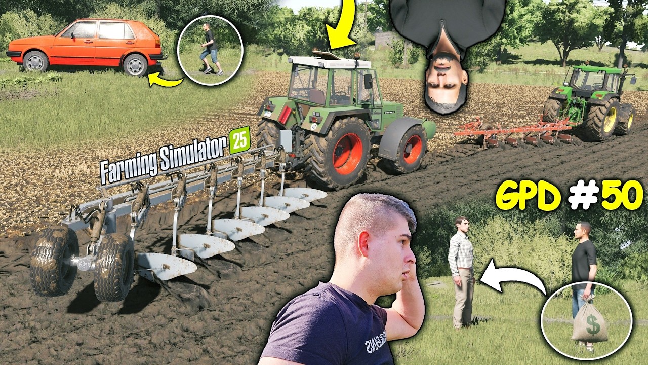 PŁUG OSZALAŁ NA POLU😂 CHŁOP WZIĄŁ KASĘ I UCIEKŁ MOIM SAMOCHODEM😱 GONIŁEM GO ...😭 ➡️GPD FS 25 5️⃣0️⃣