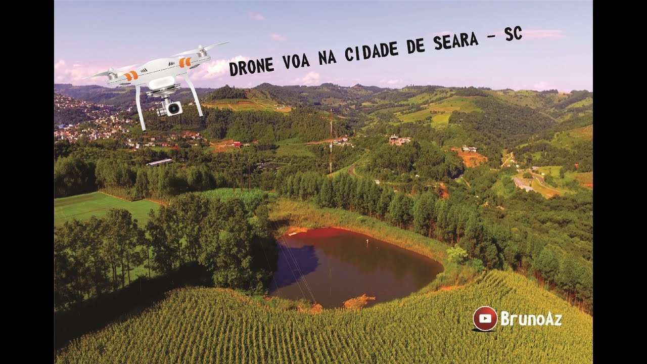 Drone Voa sobre a Cidade de Seara - SC (Phantom 3 Standard)