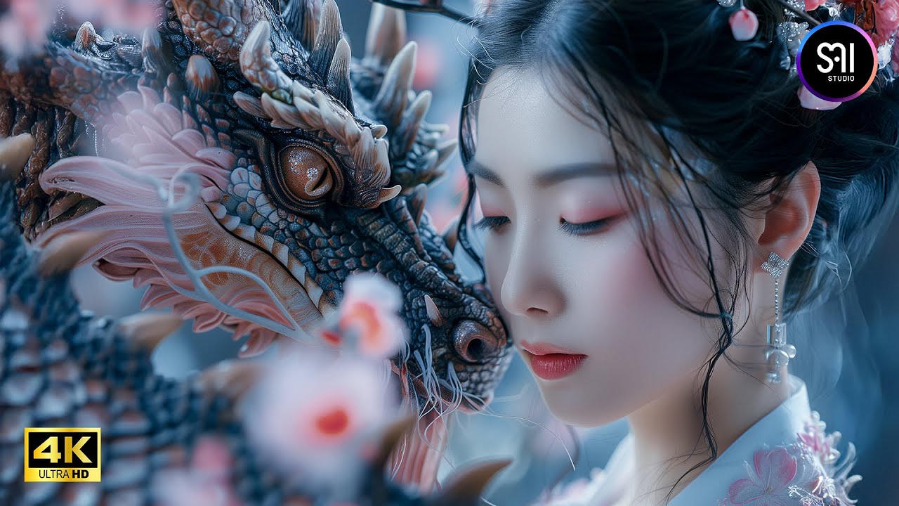 Woman and dragon love | Epic Fantasy | 4K AI video
