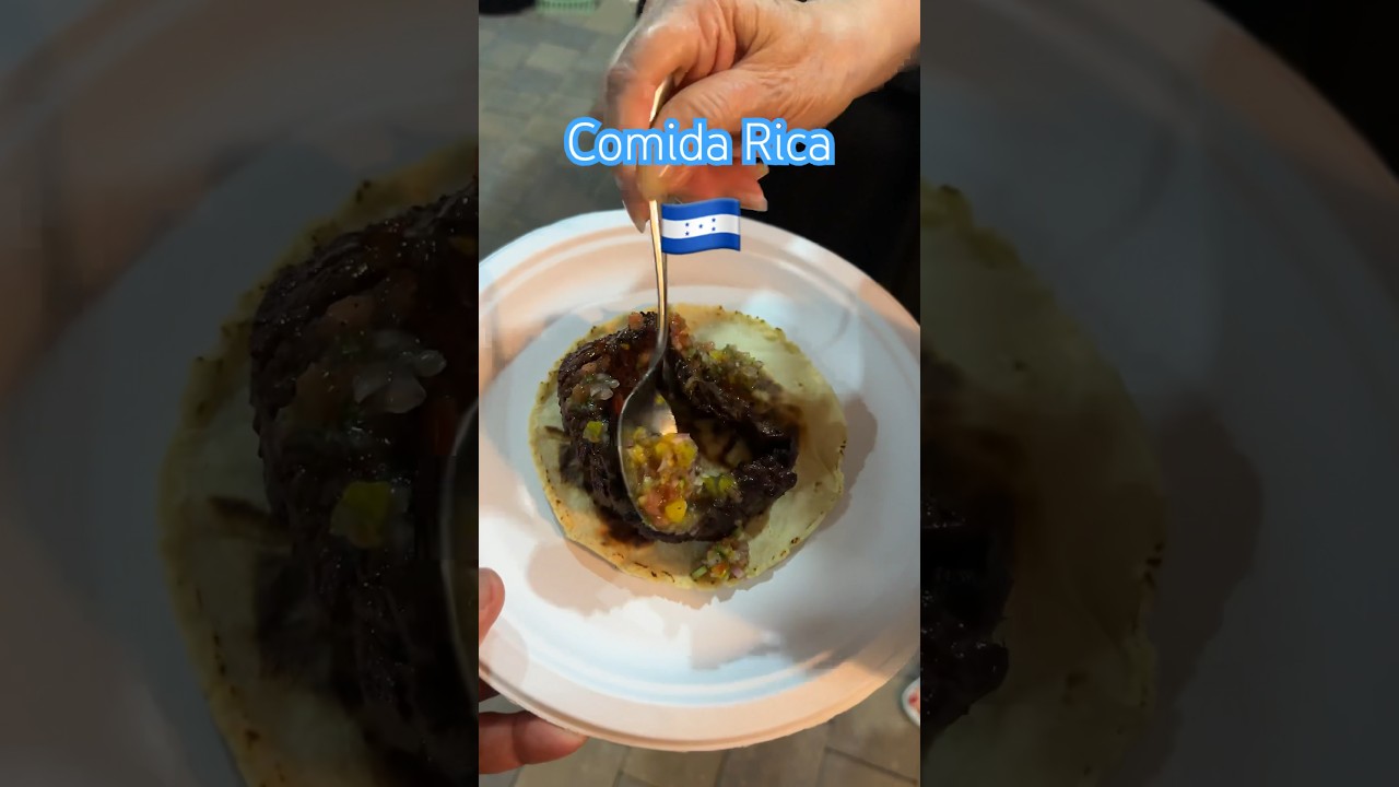 Comida Rica - Carne Asada con Tortilla y Chismol Hondureño 🇭🇳 