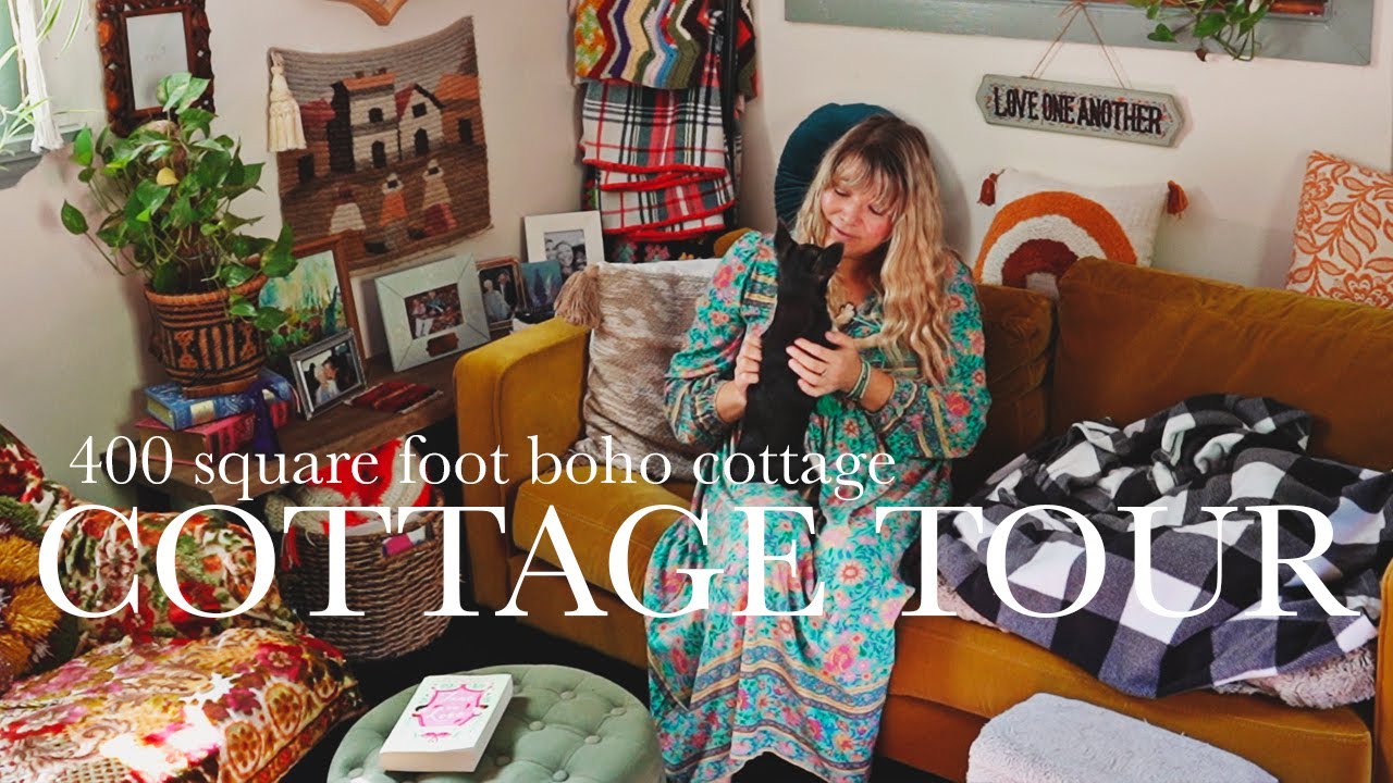 Экскурсия по коттеджу Boho — коттедж площадью 400 квадратных футов