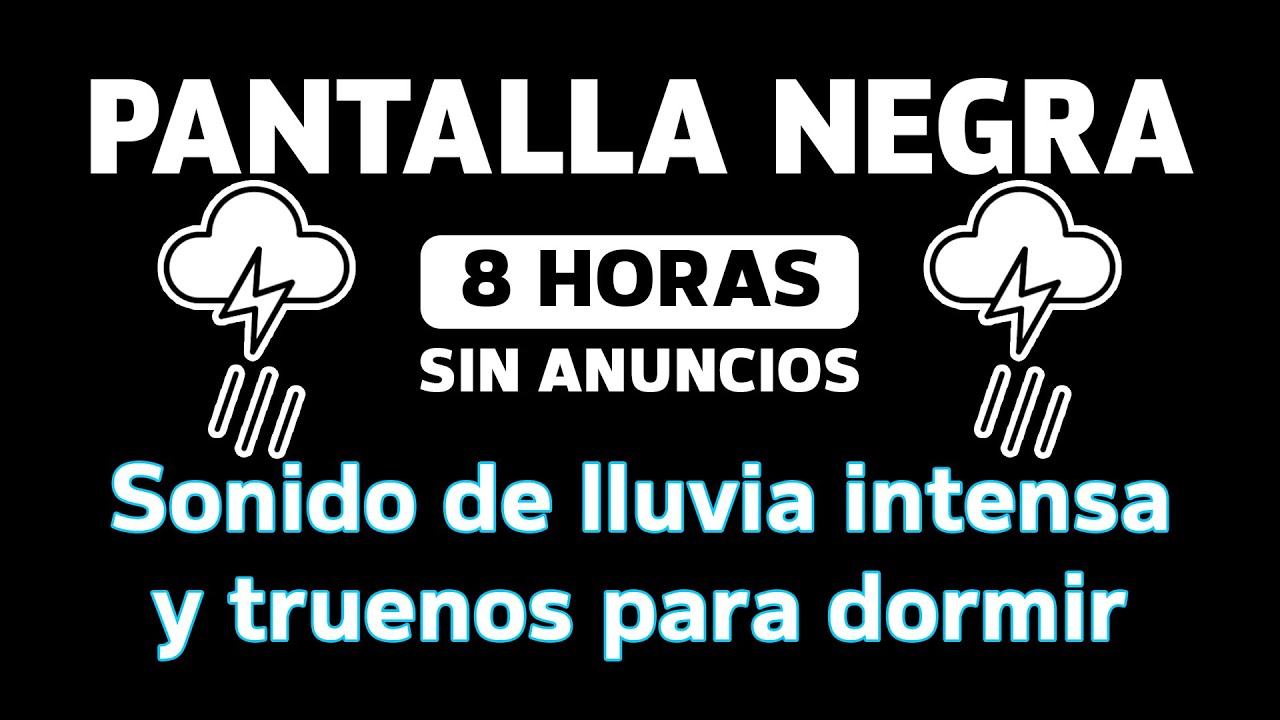 Relájate y Desconecta | Lluvia y Truenos Suaves para Dormir al Instante | Pantalla Negra