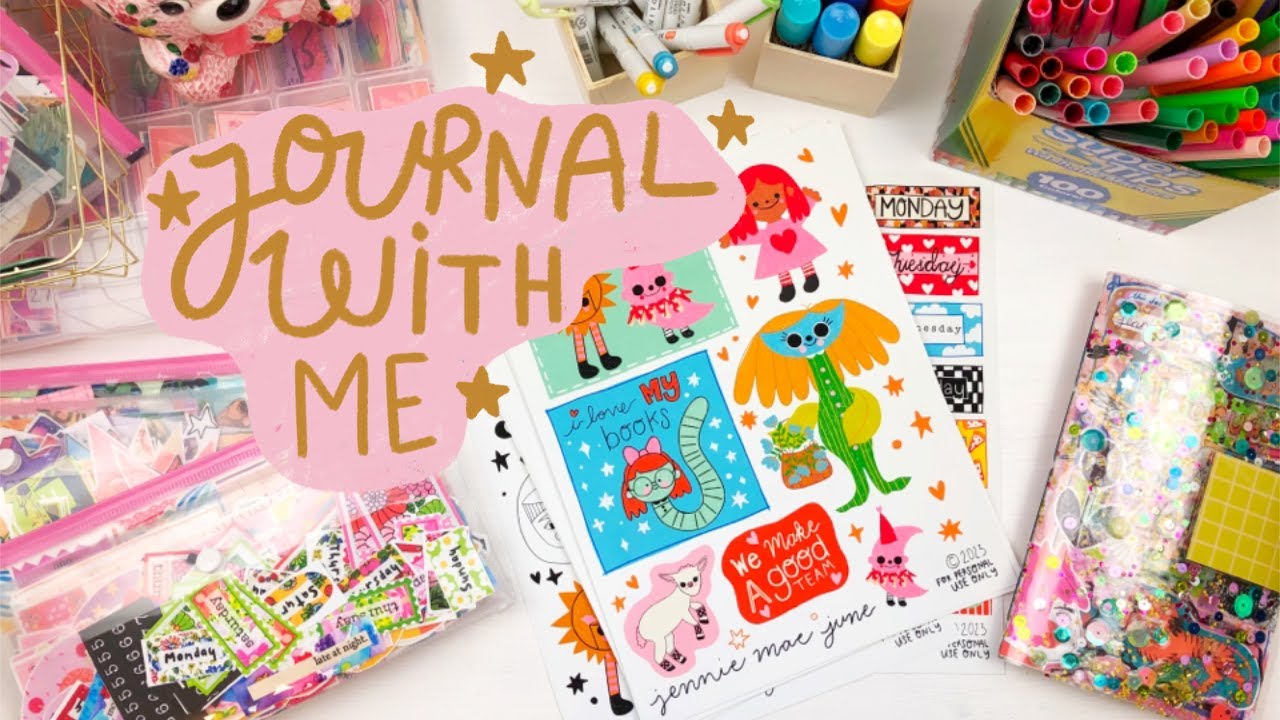 🌸🌼🌈📓 Journal with me | New printables and diy fauxbonichi journal | Creative daily journal