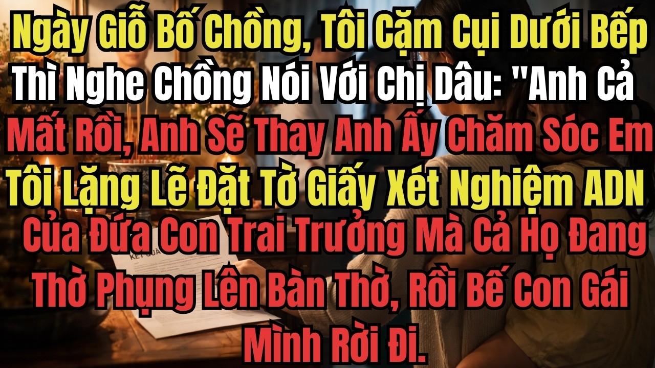 Ngày Giỗ Bố Chồng, Nghe Chồng Nói Chăm Chị Dâu,Tôi Đặt ADN Con Trưởng Lên Bàn Thờ Rồi Bế Con Gái Rời