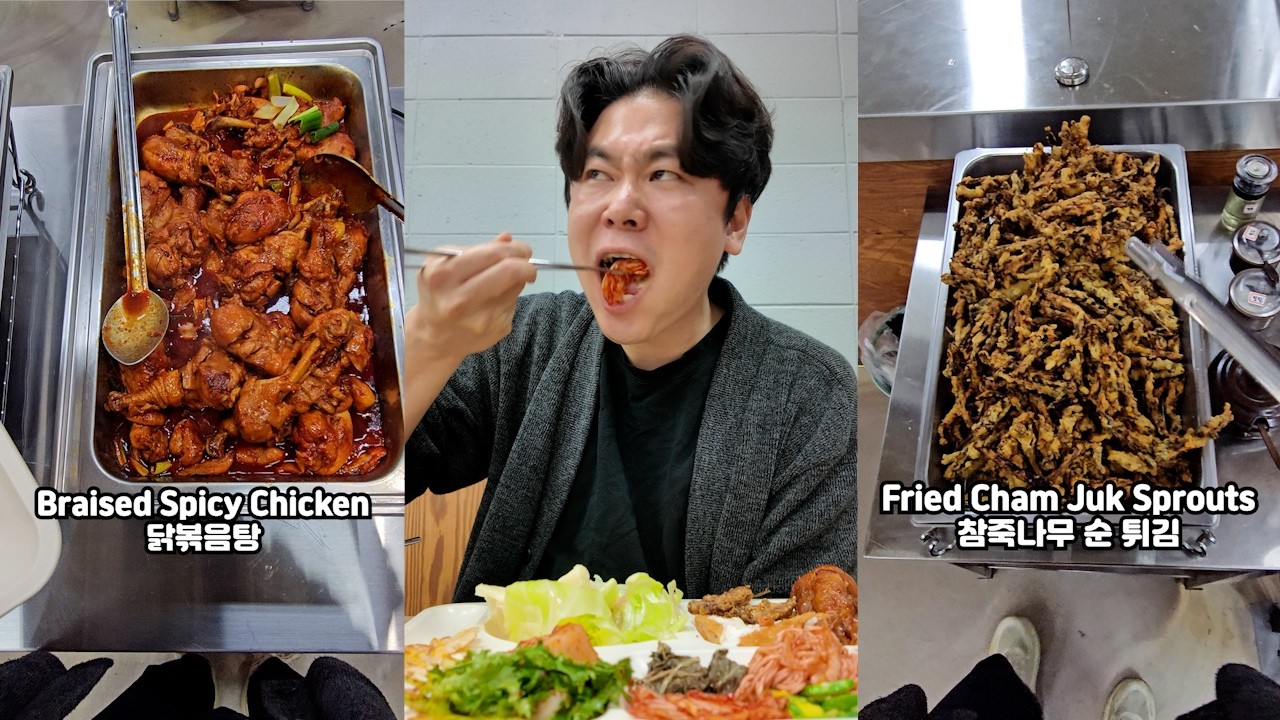 [Braised Spicy Chicken & Stir-fried pork belly and kimchi] The $6 Unlimited  #AllYouCanEat #ASMR