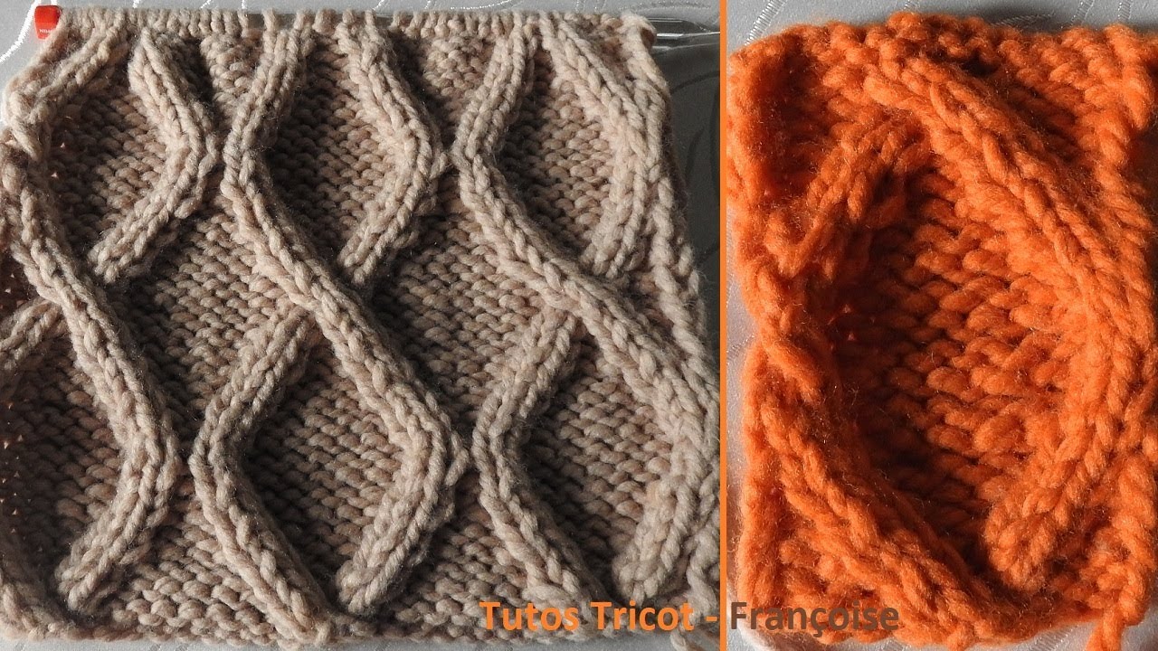 Tuto tricot point Losange torsadé | Comment tricoter une Torsade Losange sur 13 mailles & 18 rangs