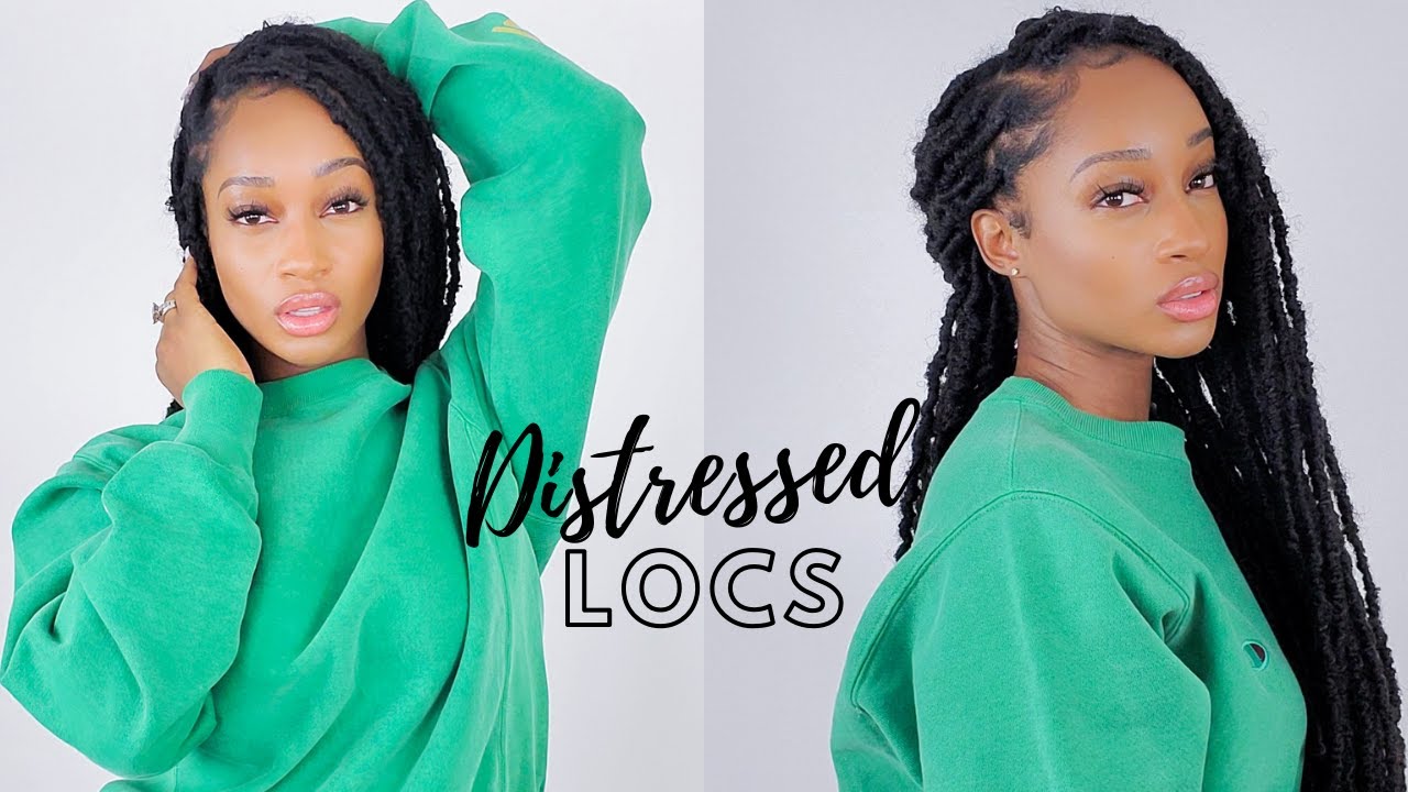 DIY: Freetress distressed crochet locs