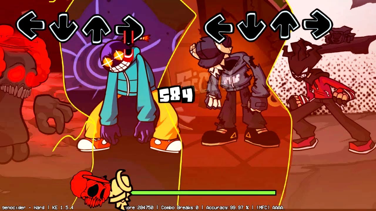 FNF TRICKY WHITTY VS TABI AGOTI Genocider Mashup [HARD]