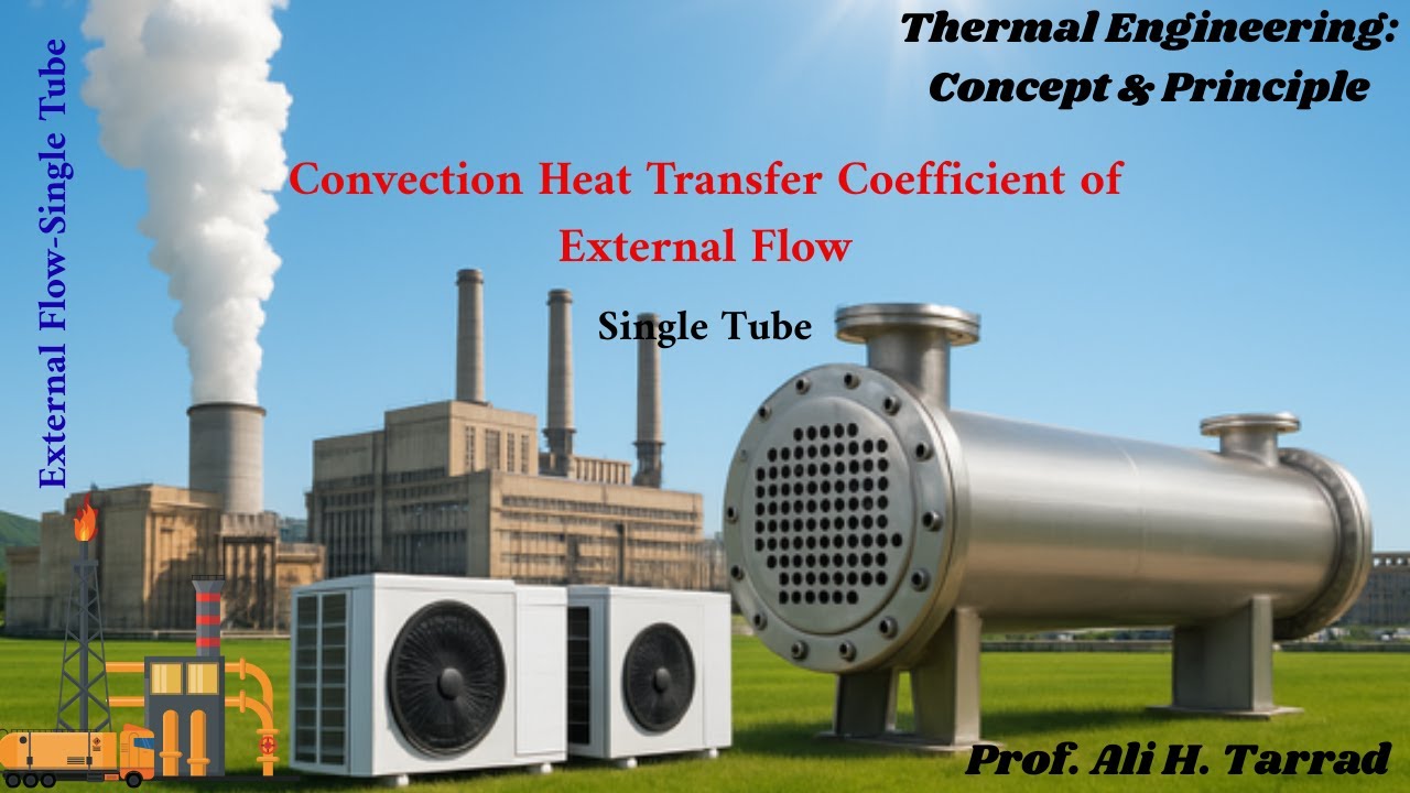 Convection Heat Transfer Coefficient for External Flow: Single Tube #convection #heattransfer