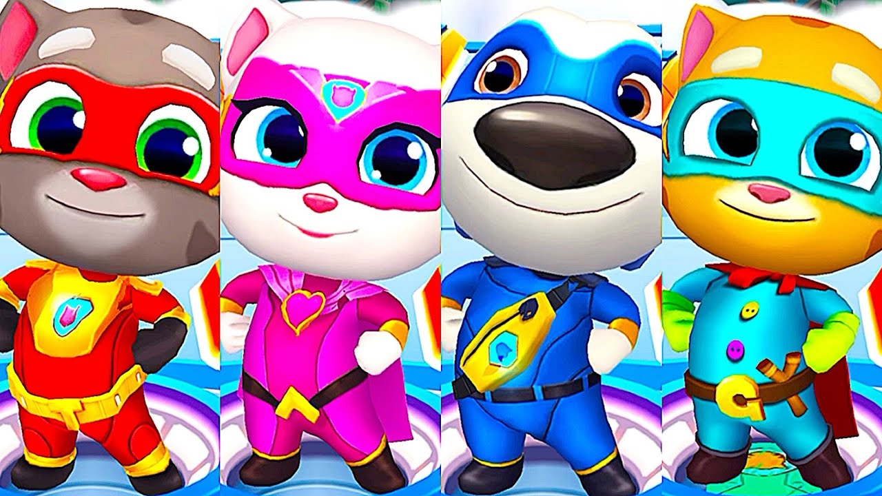 ALL ULTRA FORCE HEROS CHASING BOSSES TOM HERO DASH | TALKING TOM HERO DASH GAMEPLAY 2026
