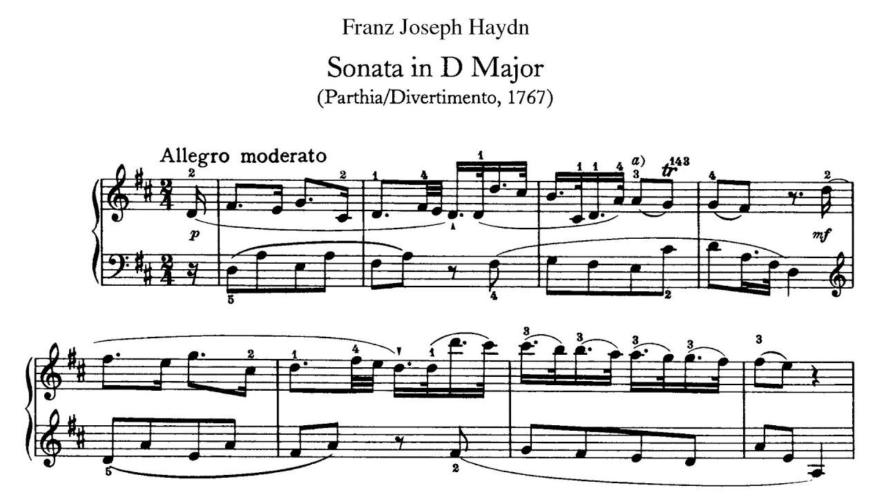Haydn: Keyboard Sonata No. 16 in D major, Hob.XVI:14 [Olbertz]