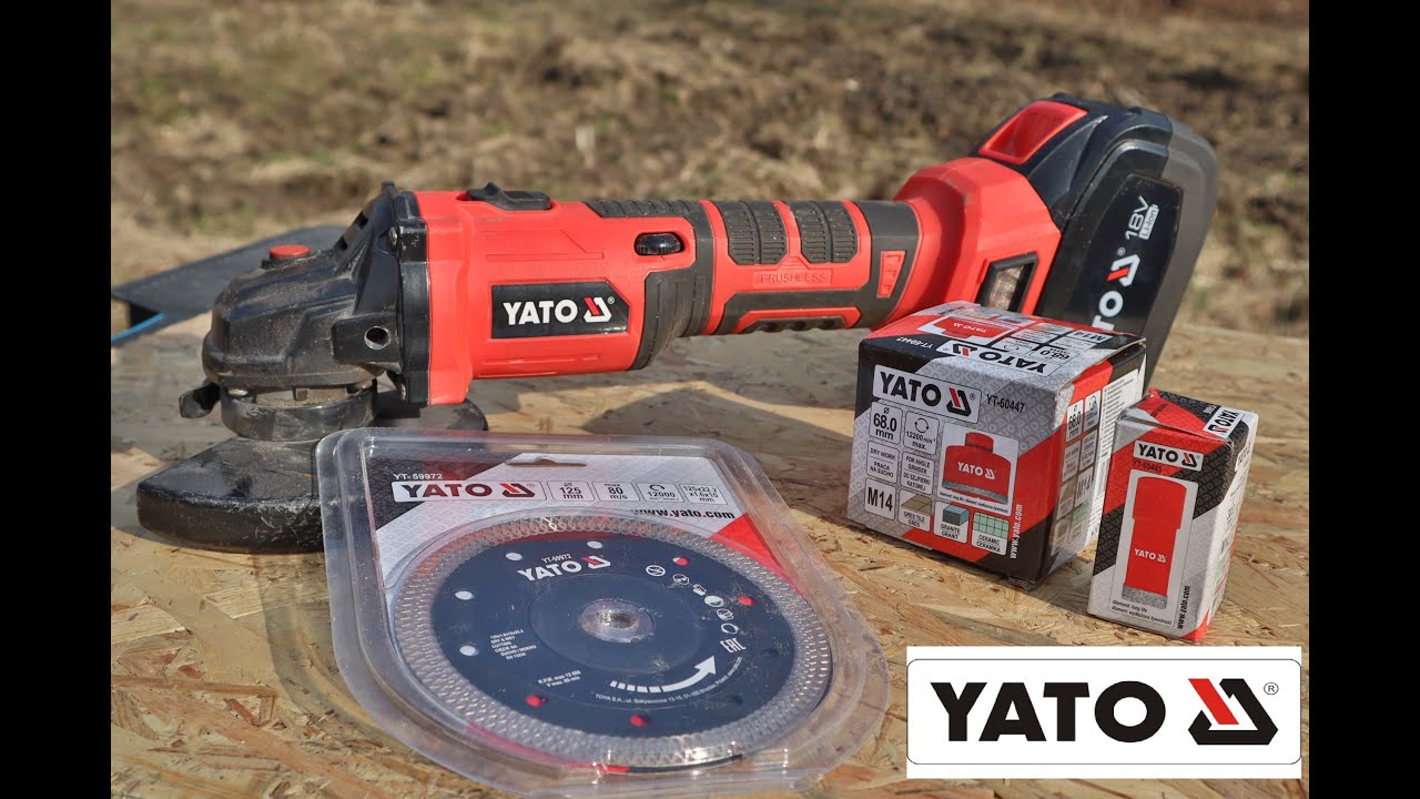 Szlifierka Yato - Test Tarczy Diamentowej YT-59972 i Otwornice Diamentowe YT-60447 YT-60445