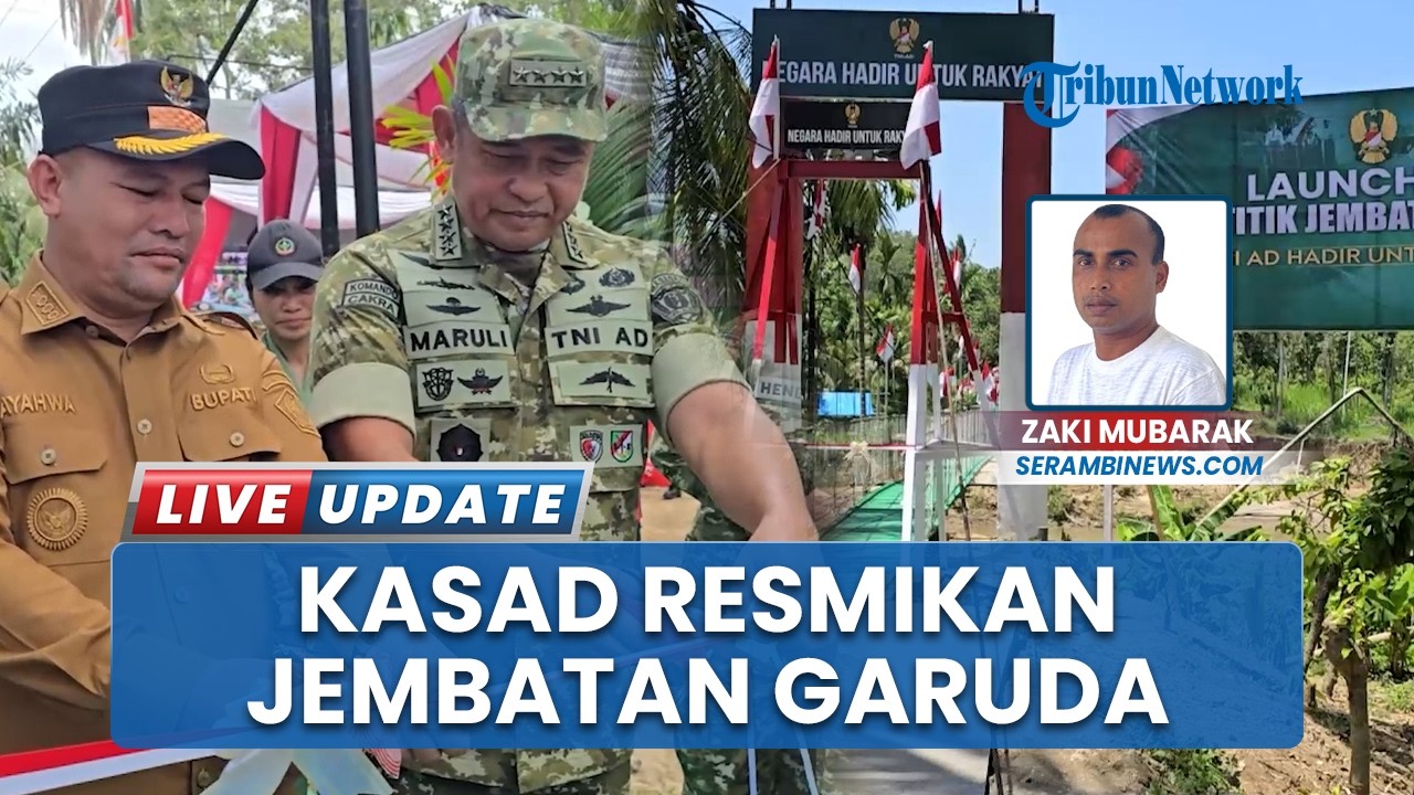 Kasad Resmikan Jembatan Garuda di Sawang Aceh Utara, Dibangun TNI AD