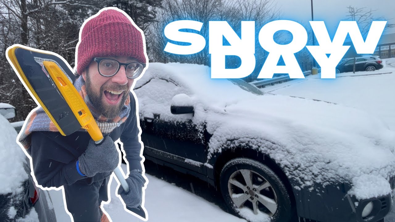 Day In The Life of a Car Dwelling Gig Worker | Snow Day | Living In A Car ❄️ 🚙