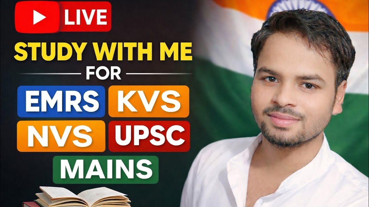 🔴 LIVE Study With Me | UPSC Aspirant Live Study 📚 | 3+ Hours Focus Session #live