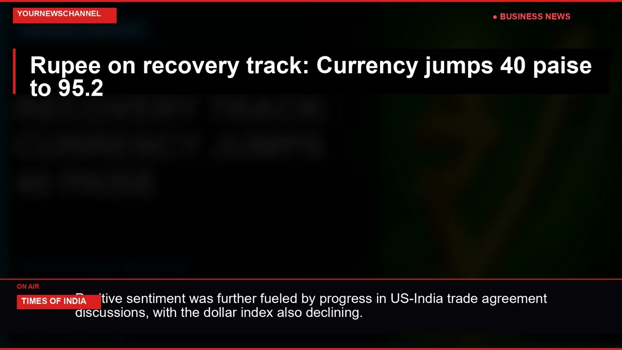 Rupee on recovery track: Currency jumps 40 paise to 95.2