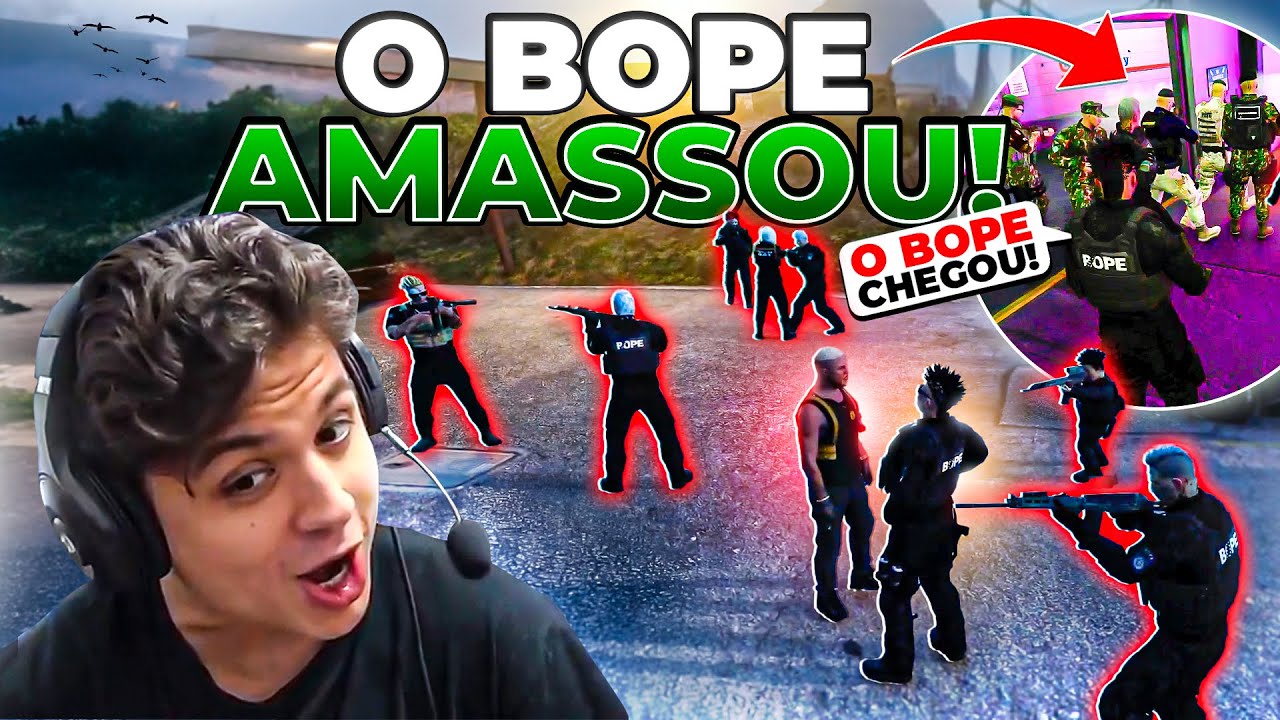 O BOPE ESTÁ EXTREMAMENTE FORTE!!😱 PAULINHO M4TOU TODOS DA FAVELA DO FEIJÃO! GTA RP (Modder Clips)