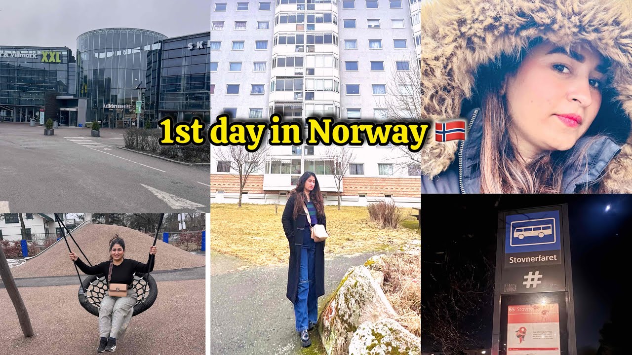 1st day in Norway 🇳🇴 ||Indian  couple 🇮🇳 || shopping for new house || first experience abroad #vlog