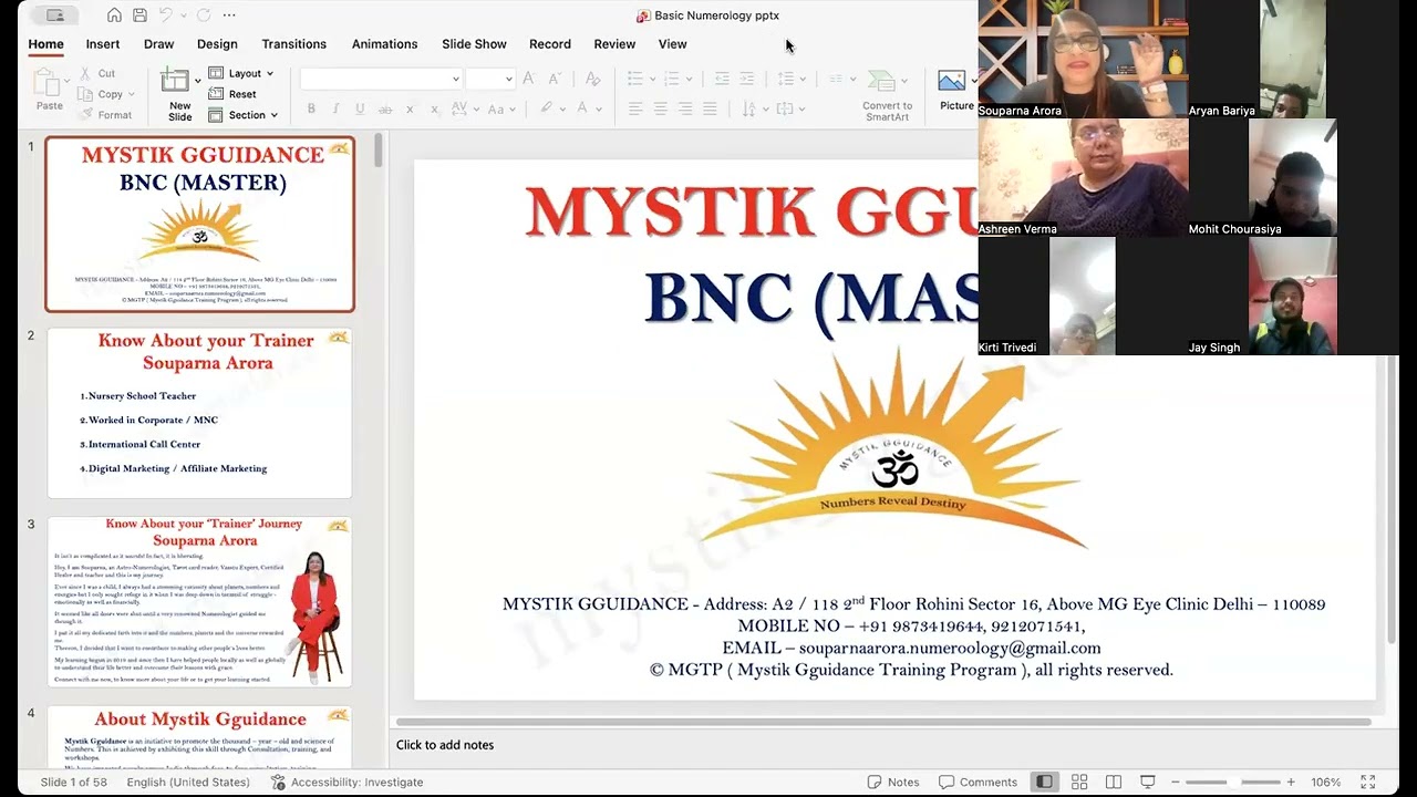 Basic Numerology Webinar / Batch - 150